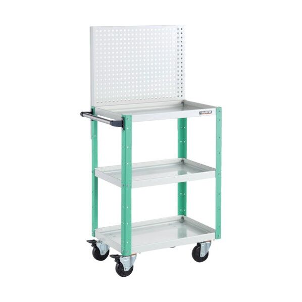 ツールワゴン バーディーワゴン 上部パンチングパネル 600X400X1330 ホワイト/ヤンググリーン BDW-P963TW-YG 1点