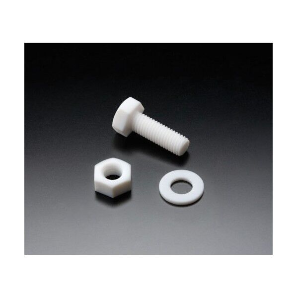 フロンケミカル フッ素樹脂（ＰＴＦＥ）六角ナットＭ８（１０個入） NR1663-008 10個
