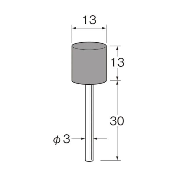 軸付弾性砥石(PVA砥石)外径(mm):13粒度(#):220 R7343 10本