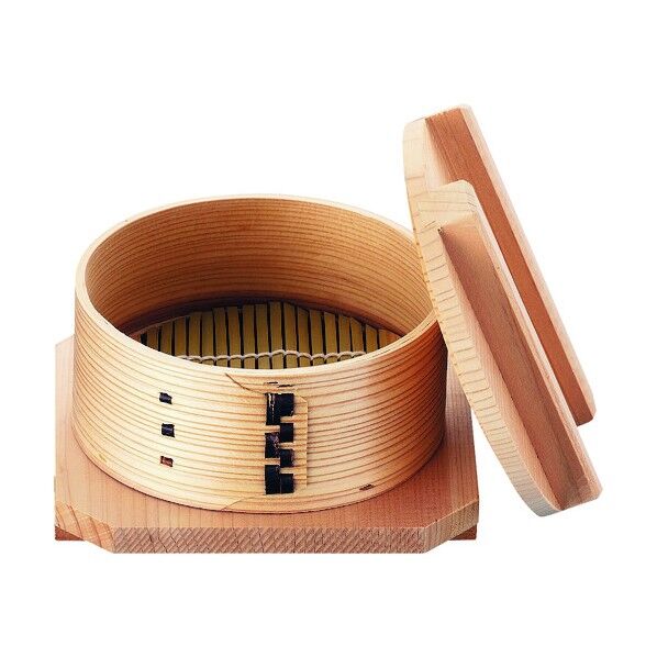 杉 セイロセット (蓋・スダレ・台付) QSI14 1個