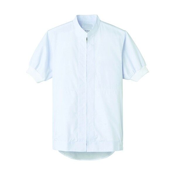 スタンドジャンバー半袖 白 FA-2702-LL 1点