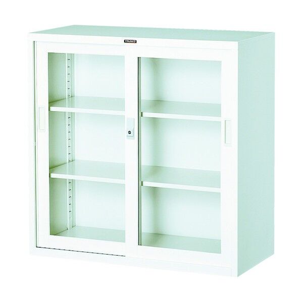 ガラス戸引違い書庫