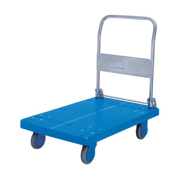 静音ステンレスPLA300ハンドル固定式樹脂製運搬車