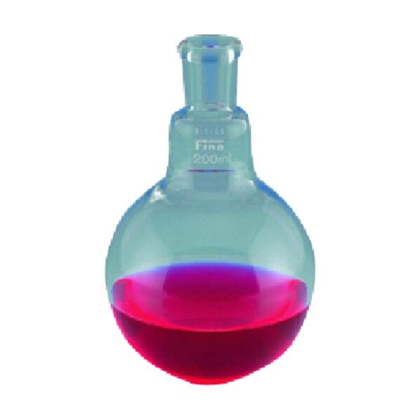 Fine透明共通丸底フラスコ 50mL 15/25 330-13-56-51 1点