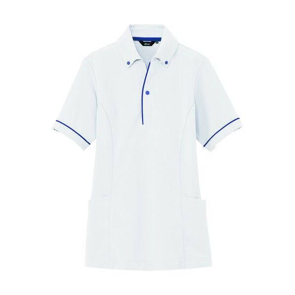 サイドポケット半袖ポロシャツ(男女兼用) 001ホワイト S 7668 1