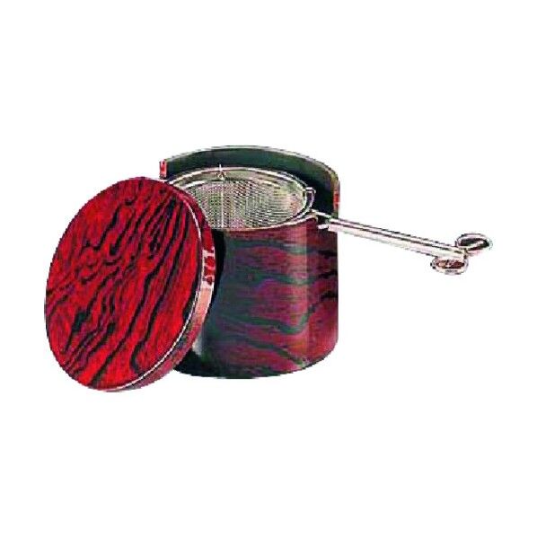 ケヤキ木目 切立茶コシ受(蓋付) 81283360 RFI1101 1個