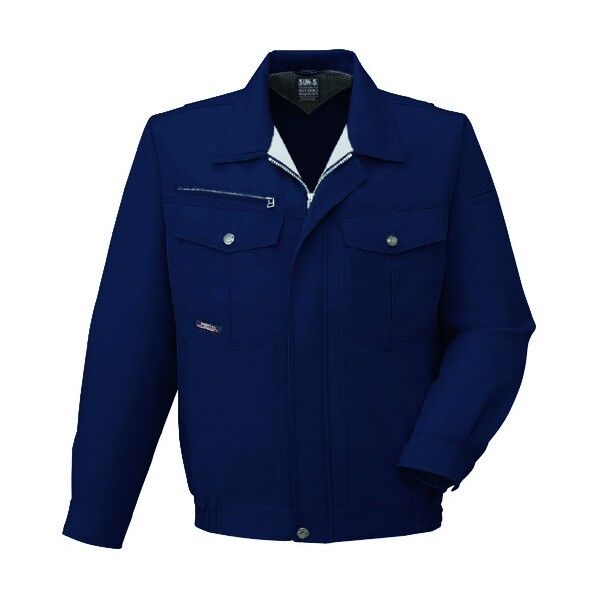 夏 長袖ブルゾン ネイビー色 LLサイズ WA10661-3-LL 1点