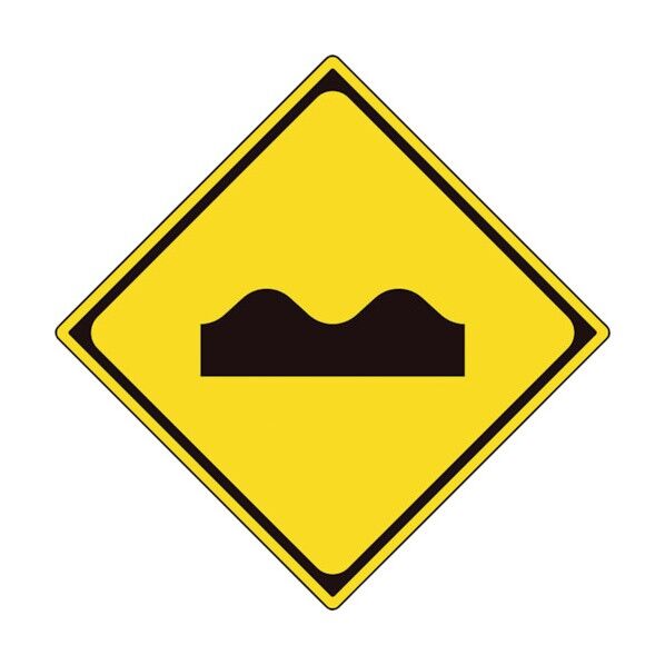 警戒標識(209の3)路面凸凹あり