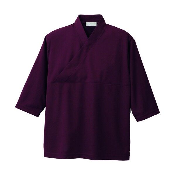 きもの衿ニットシャツ（男女兼用）（在庫限り） 013ワイン S HS2900 1