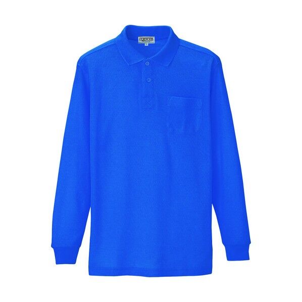 長袖ポロシャツ（男女兼用） 006ブルー S 7614 1