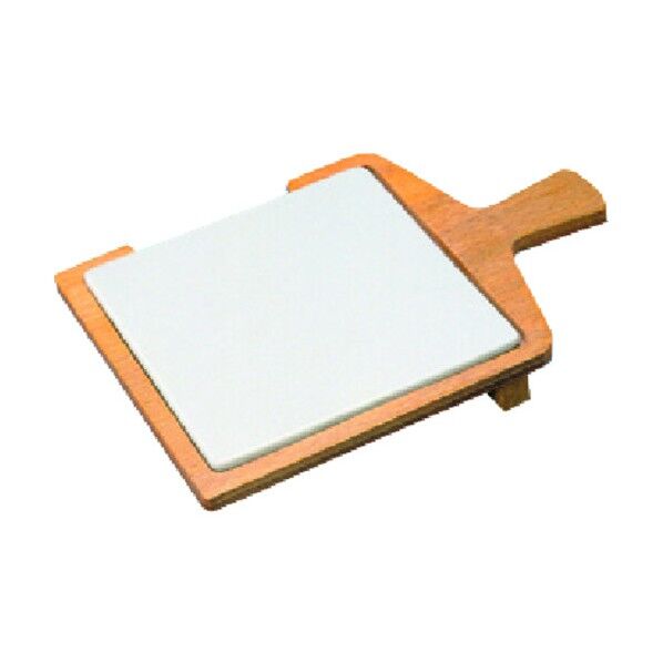 軟膏板磁器製木柄付 180×180mm 506-50-48-02 1点