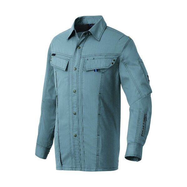 長袖シャツ(男女兼用) 086アイアンブルー LL 30535 1