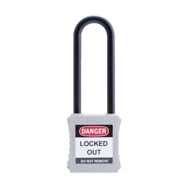 IFAM社 ロックアウト用南京錠 ナイロン製シャックル(ツル長) 白 44686 1点