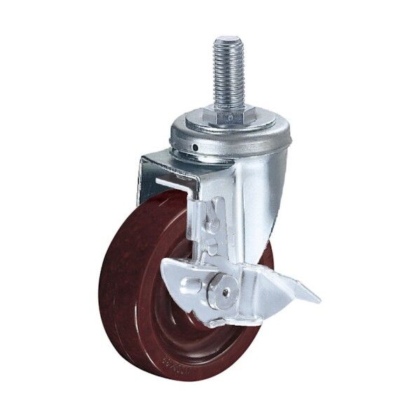 Sシリーズねじ込み自在SP付フェノール車125mm 413SA-PH125-BAR01 1点