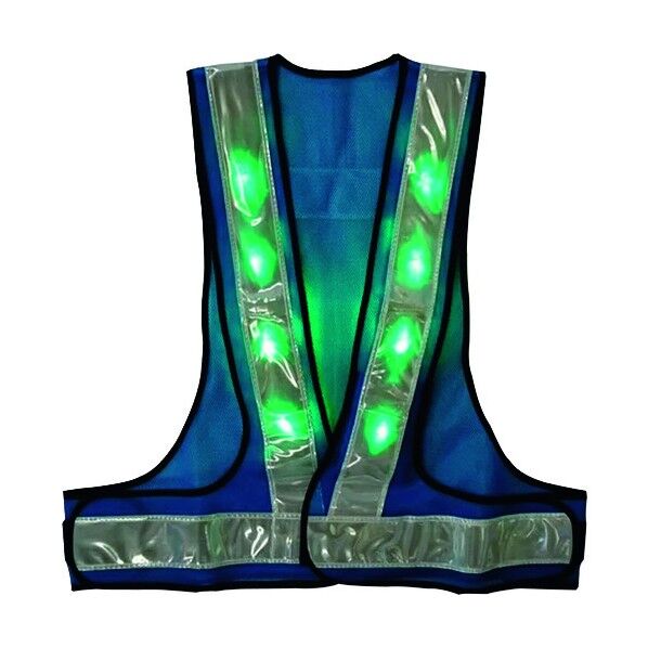 緑色LEDベスト 青/白 6850060 1点