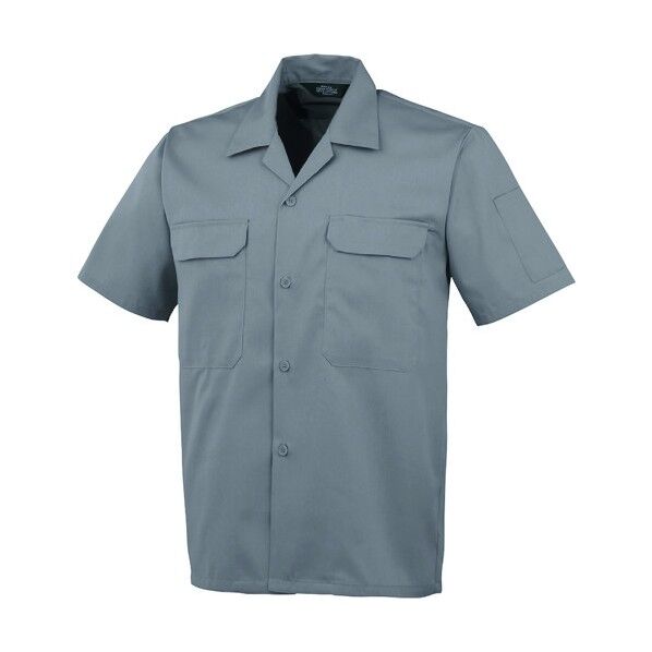 開襟半袖シャツA-6657 3 グレー 5L A-6657-3-5L 1点