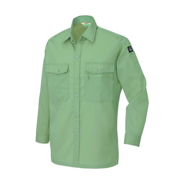 長袖シャツ（男女兼用）（薄地） 105アースグリーン 6L 5375 1