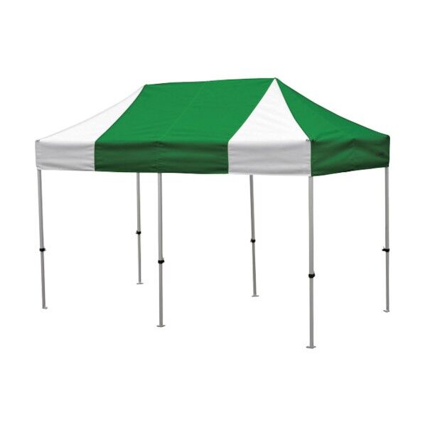 かんたんてんと 1.8m×3.6mスチール&アルミ複合フレーム 緑白 KA/2W-GW 1点