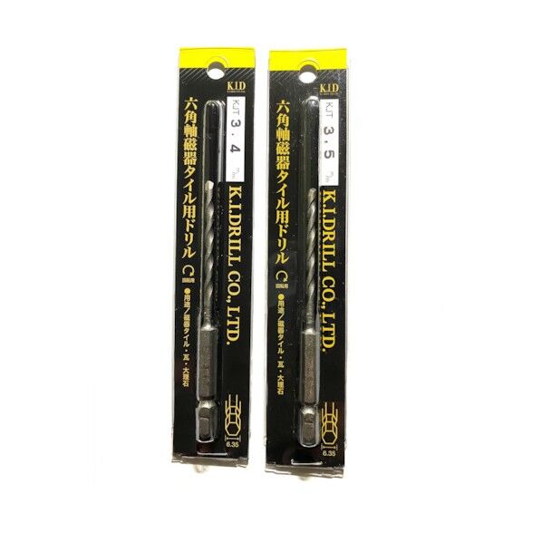 六角軸磁器タイル用ドリル3.4 KJT-3.4 1点