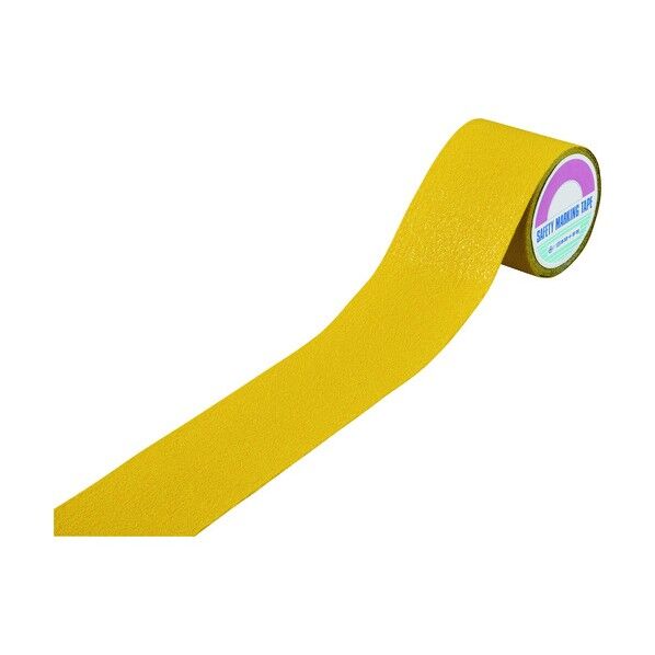 滑り止めラインテープ(重歩行タイプ)ASH‐105Y アルミ+鉱物粒子 100mm×5m 260250 1個