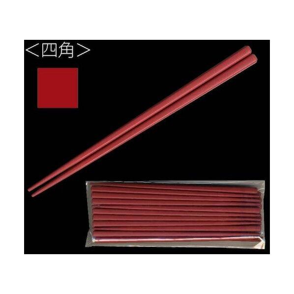 SPS製リユース箸 21cm 朱(10膳入) 3771183 1点