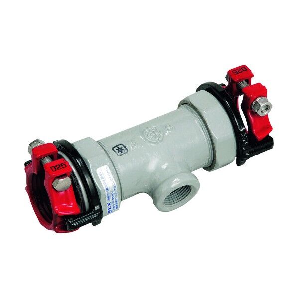 カワニシ 内外面被覆鋼管用継手 X枝部めねじ付チーズ D25×25A SKXMTD25X25 1点