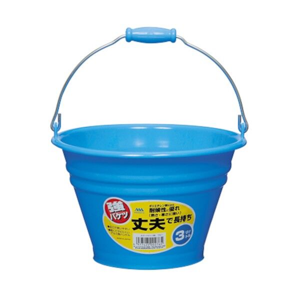 カラーバケツ 6011 3型 ブルー 230パイ×144 ブルー 3L 002765 1個