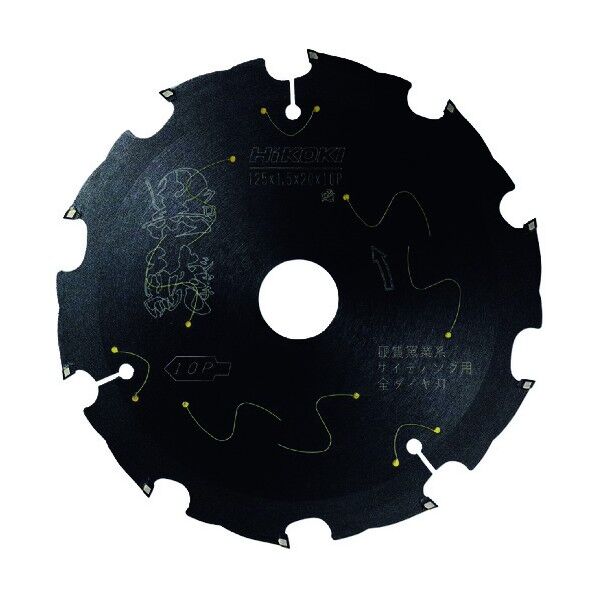 スーパーチップソー(ブラックシリーズ黒鯱) 丸のこ用 125×10P 0037-5609 1個