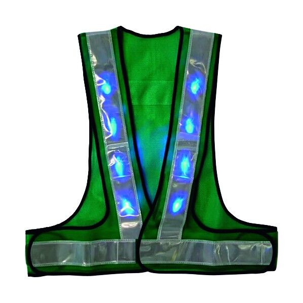 青色LEDベスト 緑/白 6850043 1点