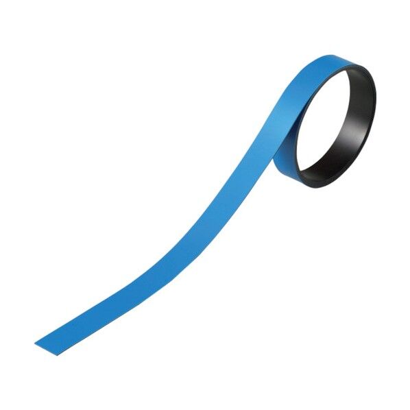 テープ状カラーマグネット マグネ15B 青 15mm×1m×0.8mm 312026 2本