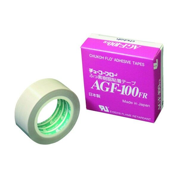 中興化成工業 フッ素樹脂(テフロンPTFE製)粘着テープ AGF100FR 0.30t×25w×5m AGF100FR30X25X5 1点
