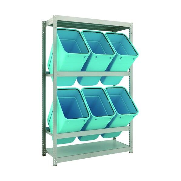 ゴミ箱ラック M1.5型 H1800XW1160XD445 2段 RBK-70 6個付