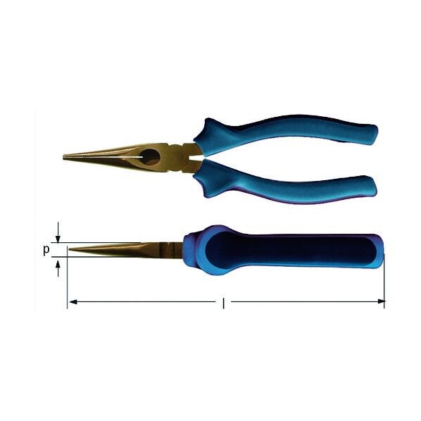 Ampco 防爆ロングノースプライヤー