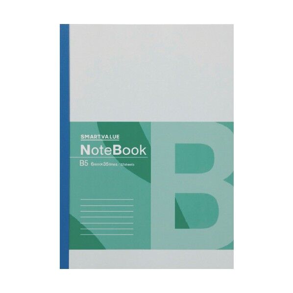 120355)再生紙ノート セミB5 B罫 P066J-10 P066J-10 10冊