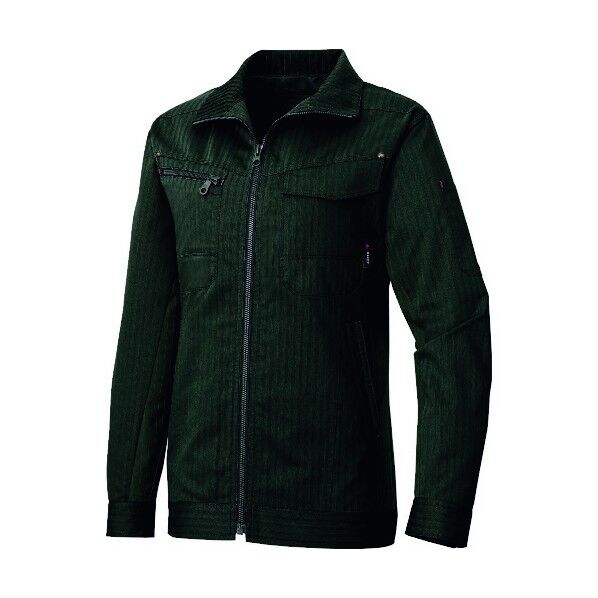 アジト ペンタスヘリンボーン レディース長袖サマーブルゾン 010カーキブラック LL 30640 1