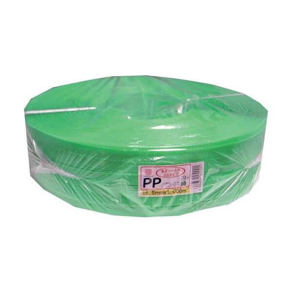 PPバンド(梱包・手芸用) 緑 15.5mm×1000m PPBAND-1000-GRN 1巻
