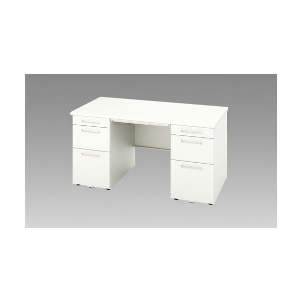 両袖デスク ロングレール仕様 XEHH147KK-WH 1点