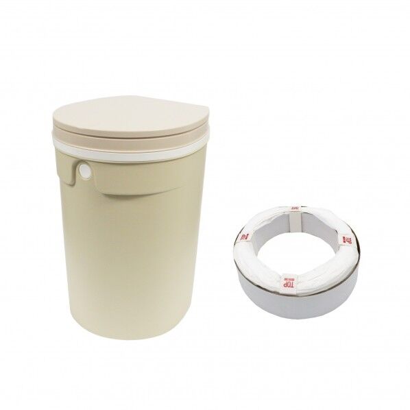 DEO･PAIL デオペールミニ 12L おむつ処理ポット 抗菌防臭 専用カセット1個付 モカ
