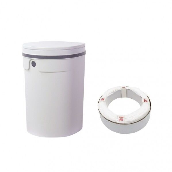 ジェフリーズジャパン DEO・PAIL デオペールミニ おむつ処理ポット 抗菌防臭 専用カセット1個付 ライトグレー 幅240×奥行き270×高さ375mm ライトグレー JT7554 1セット