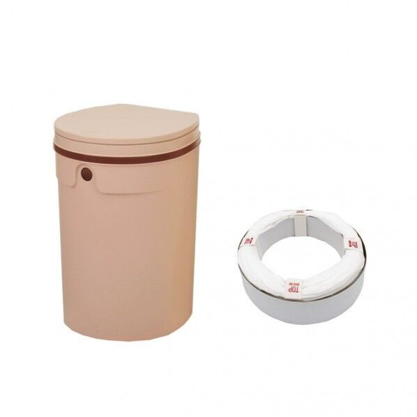 DEO･PAIL デオペールミニL おむつ処理ポット 抗菌防臭 専用カセット1個付 ライトピンク