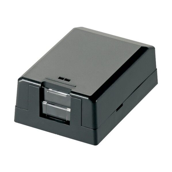 スライド式シャッター付きローゼットボックス1個口黒 JOS10000BL 1