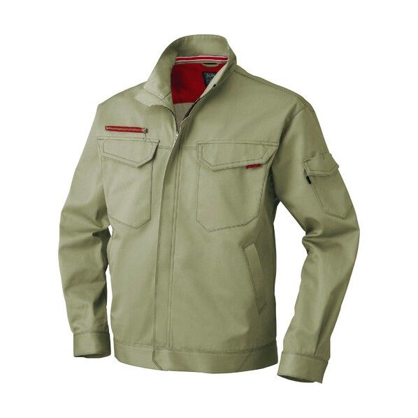 冬 長袖ジャケット カーキ色 4Lサイズ WA21221R-21-4L 1点