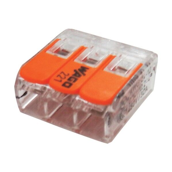 JAPPY ワンタッチコネクタ クリアタイプ 50個入 電線数3本 WFR-3-JP 50個