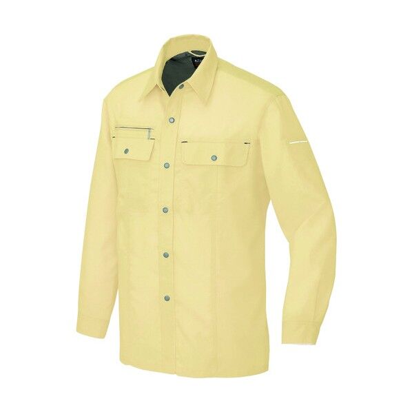 長袖シャツ（男女兼用）（薄地） 019イエロー 6L 5565 1