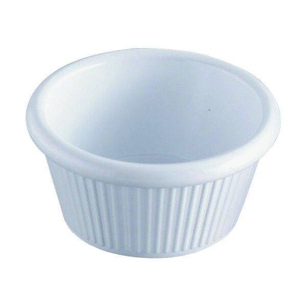 ジェスナー メラミン ラメキンリブ付 0381A (ホワイト) PLM0601 1点