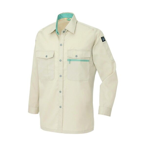 長袖シャツ（男女兼用）（薄地） 002ベージュ M 5375 1