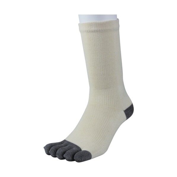 カカトスッポリ紀州備長炭5本指ソックス キナリ 2足組 #4019-2P-L 2足