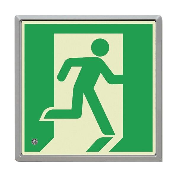 高輝度蓄光標識避難口右C200級FL付 836-06 1S