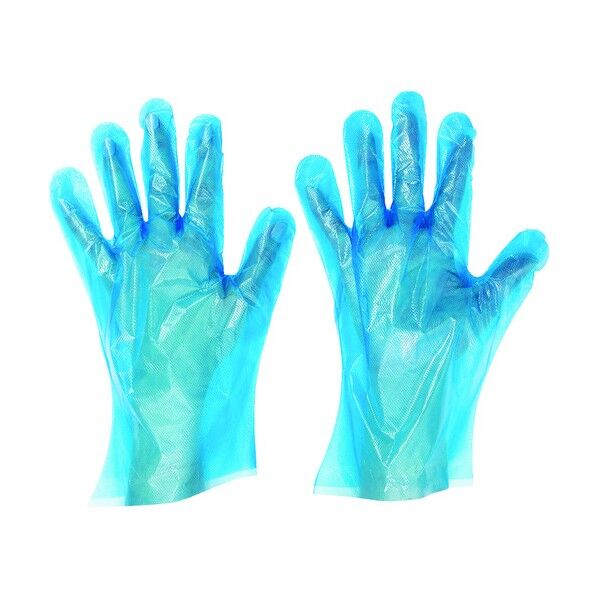 サラヤサラヤエンボス手袋PE青200枚入XS 190 x 159 x 39 mm 51092 1