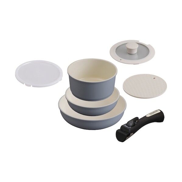 521154 セラミックカラーパン6点セットシリコンなべ敷き付 CC-SE6N-G (521154) 1点